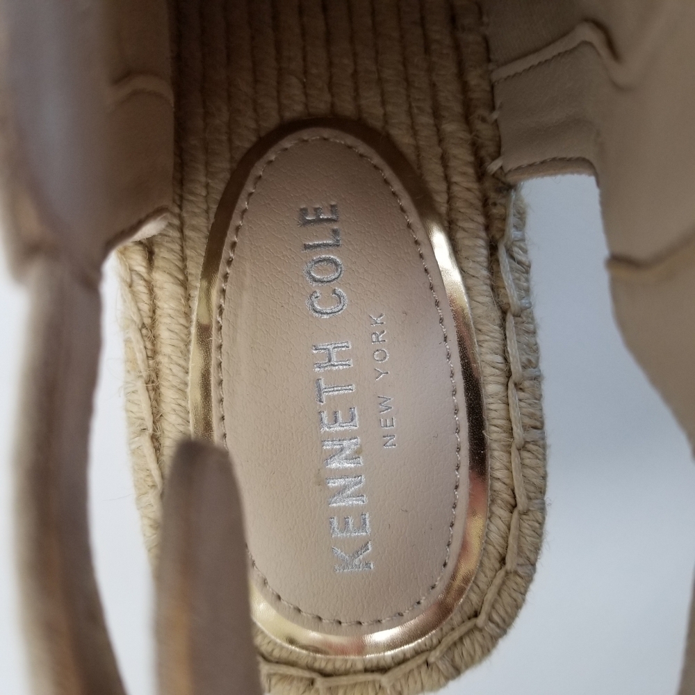 Kenneth Cole New York Olivia Espadrille Peep-Toe Wedge Sandals Shoes Size 11 - Picture 7 of 12